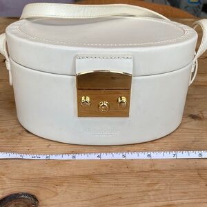 Off White Leather Donatienne Crossbody Bag